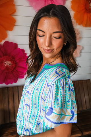 Flower Fiesta • Green Multi - FINAL SALE