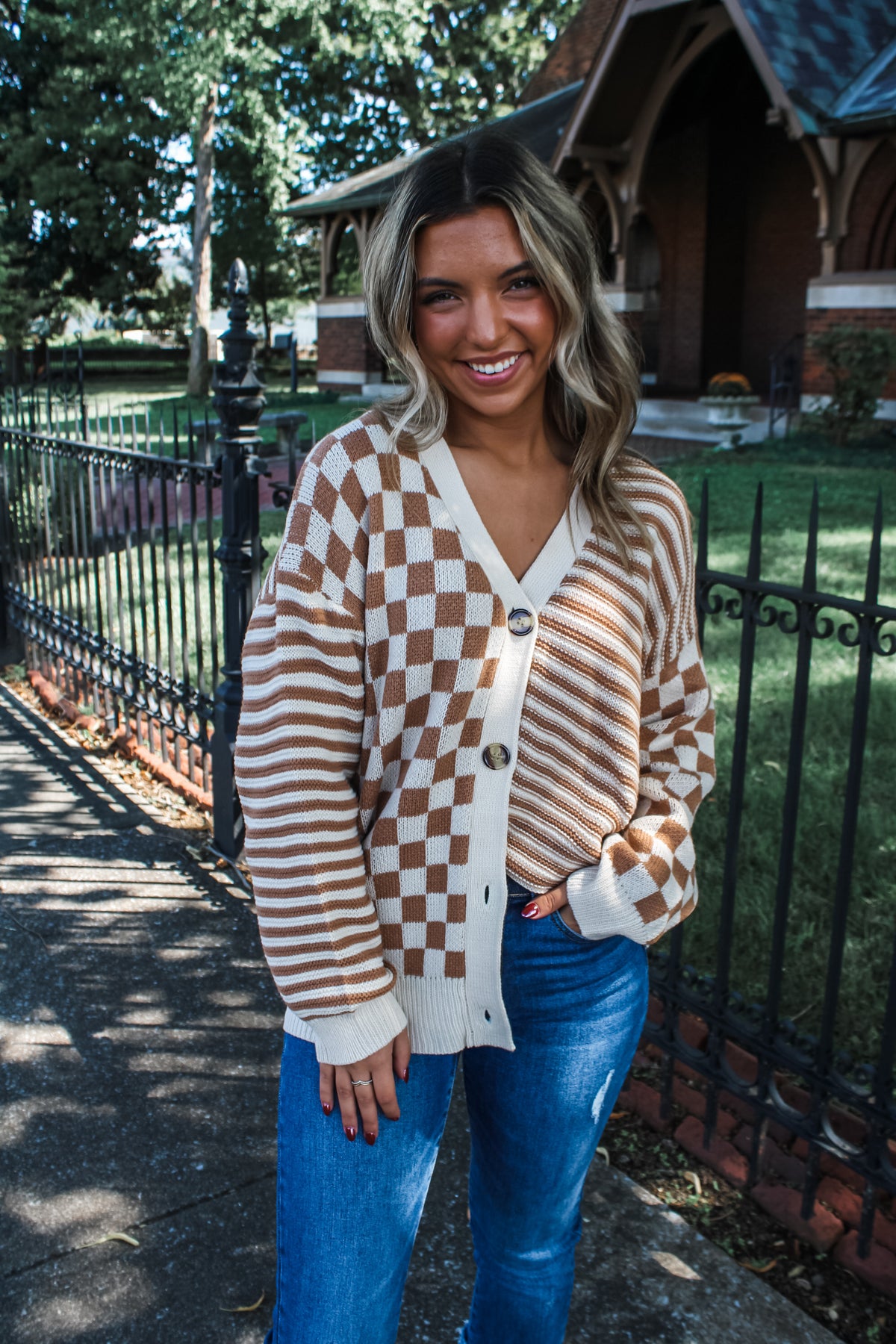 Check All The Boxes Cardigan • Caramel