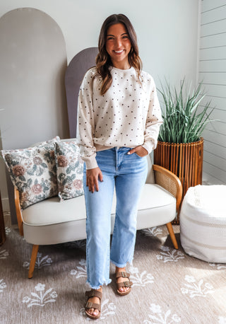 Parker Dotted Pullover • Oatmeal