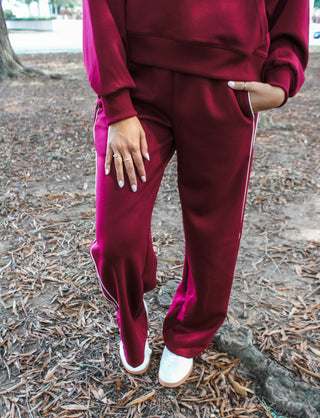 Move Forward Track Pants • Burgundy