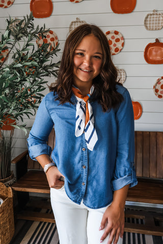 Soft Essential Denim Shirt • Medium Wash