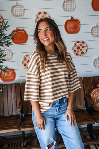 Good Vibes Stripes • Tan Mix