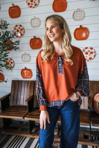 Harvest Hype Pullover • Rust