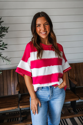 Post It Stripes • Hot Pink