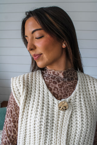 Wild Side Leopard Mesh Top • Mocha