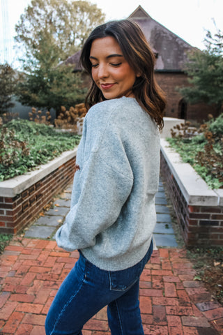 Full Of Joy Puppy Sweater • Heather Grey