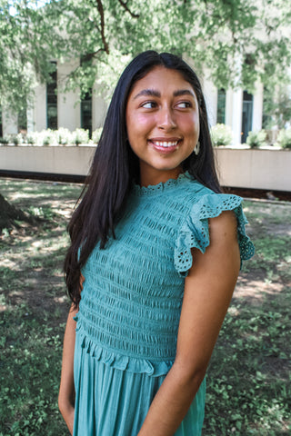 Grace & Lace Midi Dress • Teal Green