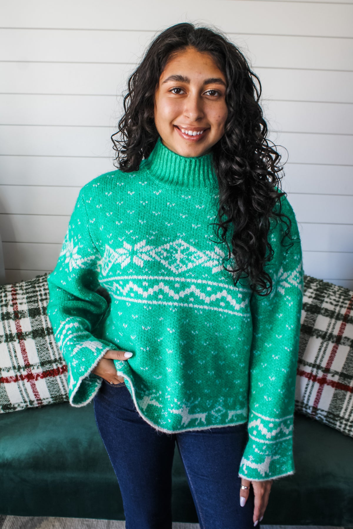 Merry & Mingle Nordic Sweater • Green