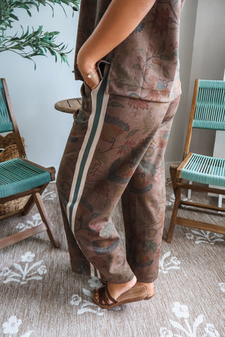 Falling For You Pant Set • Brown Floral