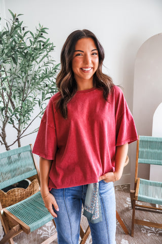 The Perfectly Oversized Tee • Red