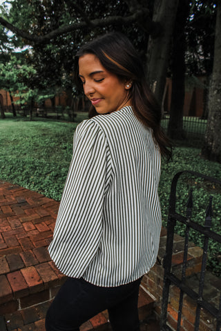 Cider Lane • Olive Pinstripe - FINAL SALE