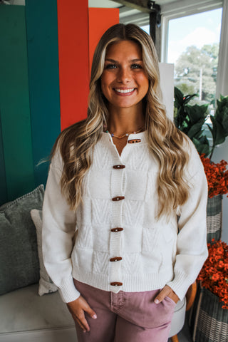 Time & Again Cardigan Sweater • Cream