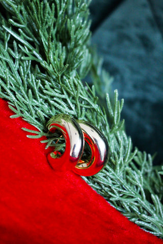 Bold & Bubbly Hoop Earrings • Gold