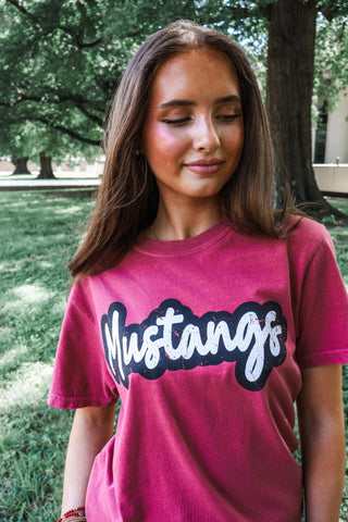 Team Mustangs Graphic Tee • Crimson