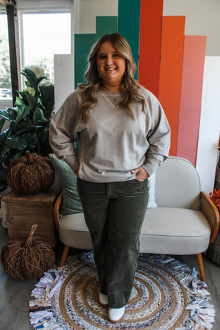 Cuddle Weather Pullover • Slate Grey - PLUS - FINAL SALE