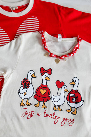 Just A Lovely Goose Graphic Tee • Cream