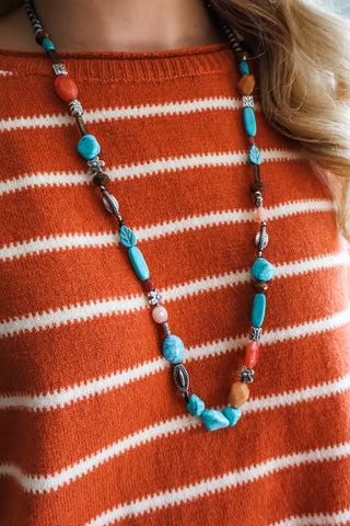 Western Chic Beaded Necklace Set • Multi - FINAL SALE