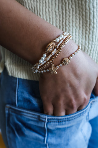 By The Seashore Bracelet • Cream Mix