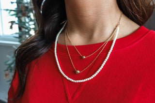 Precious Like Pearls Layered Necklace • Gold