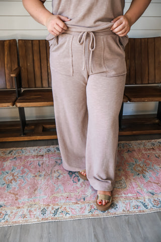 Breeze On By Pant Set • Mocha - PLUS