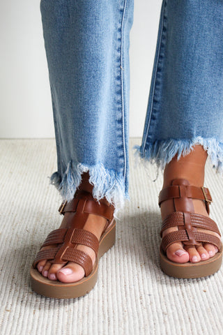 Mara Fisherman Sandal • Cognac