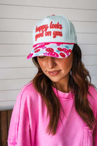 Happy Looks Good On You Trucker Hat • Mint