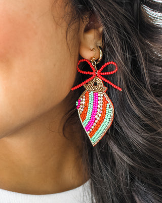 Most Wonderful Time Beaded Earrings • Multi
