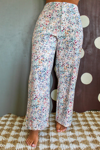Late Bloom Floral Pants • Blush