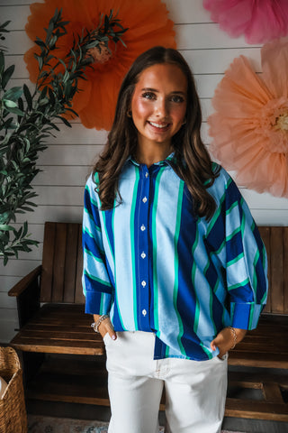 Sightseer Stripes • Blue/Green