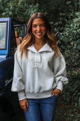 Aspen Snap Button Pullover • Ash Grey