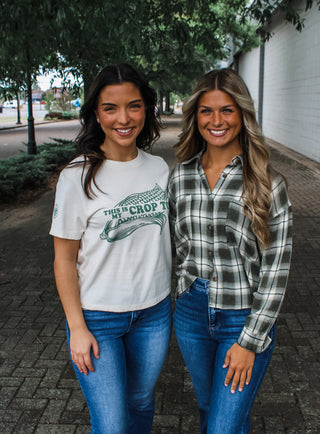 Make it work • green flannel - FINAL SALE