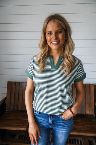 Fast Forward • Sage Stripe