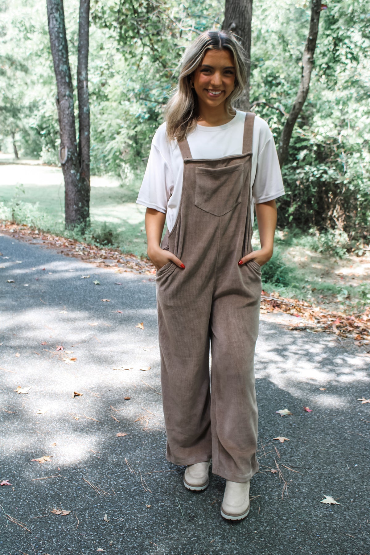 Here To Stay Rib Knit Overall • Mocha