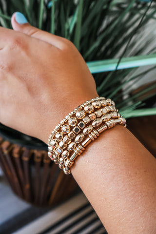 Golden Glow Bracelet Set • Gold