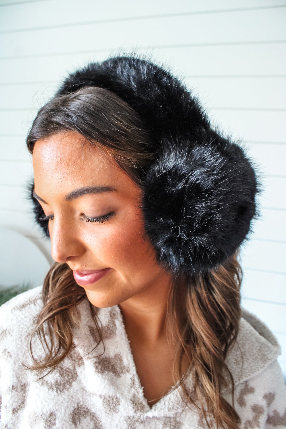 Baby It’s Cold Outside Faux Fur Earmuff • Black