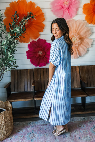 Stripes Social Midi • Blue Floral