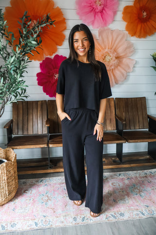 Relaxing Retreat Pant Set • Black