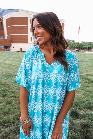 Pretty Pop Of Print • Turquoise