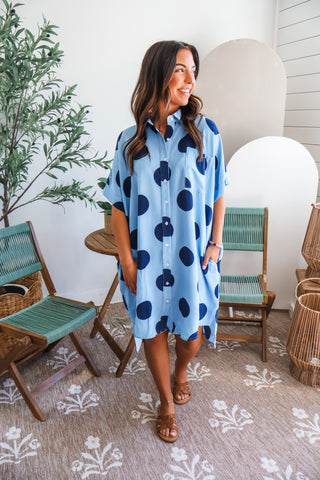 Sweet Spot Pocket Dress • Blue