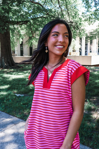Bold & Bright Stripes • Pink/Red