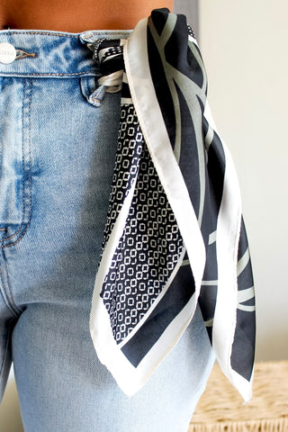 Bold Beauty Floral Scarf • Black Multi