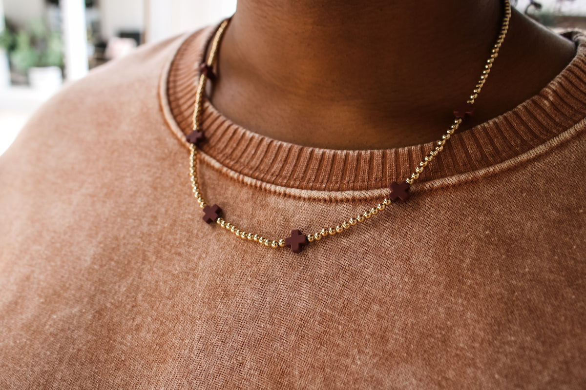 Crossing Paths Necklace • Wine