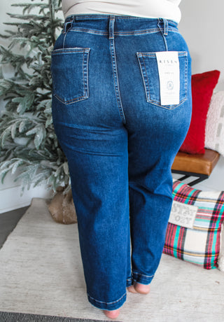 Kaydence Front Seam Wide Leg • Dark Wash - PLUS