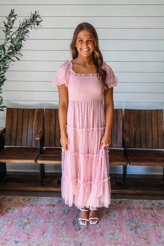 Ever After Swiss Dot Dress • Pink - FINAL SALE