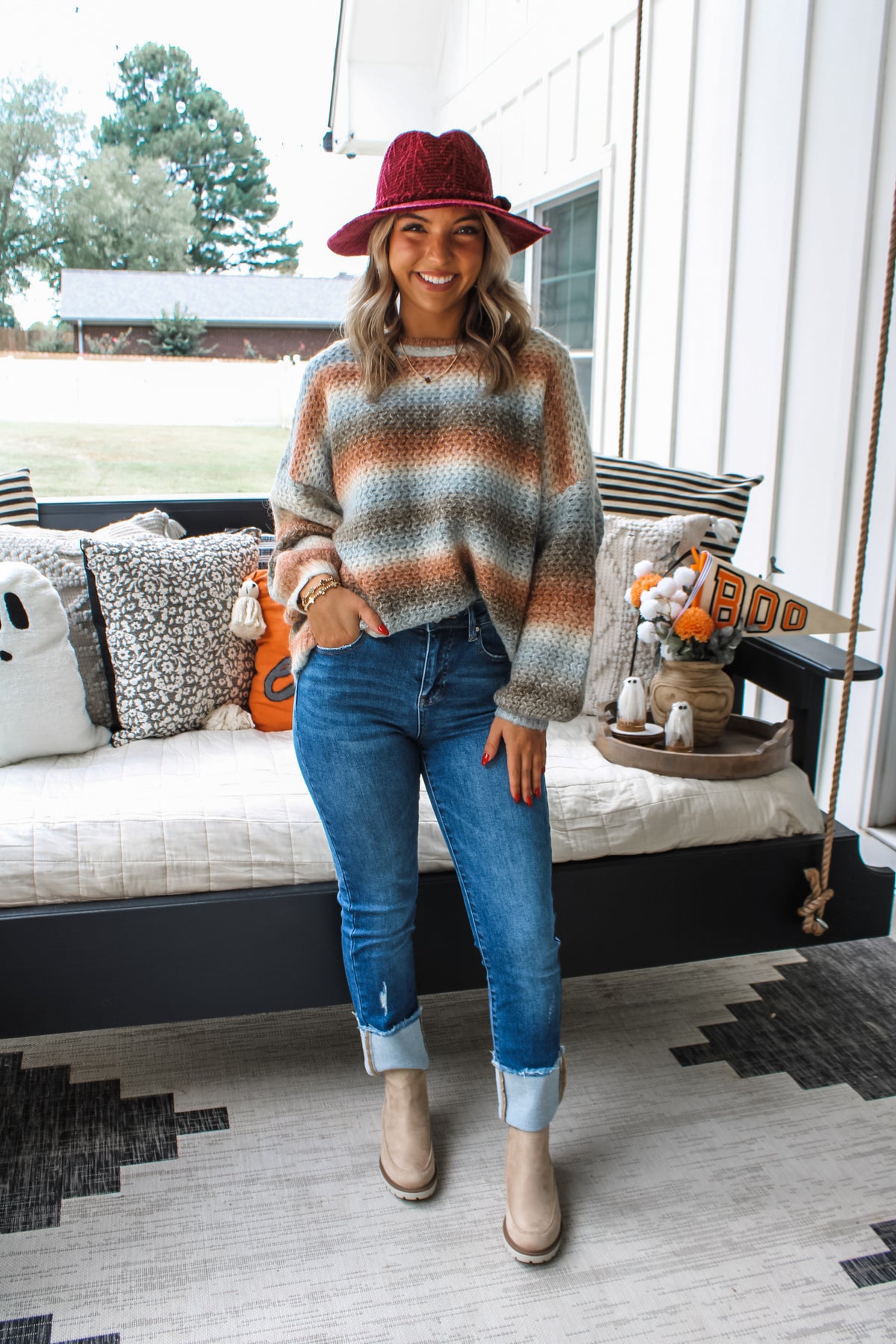 Harvest Wishes Stripe Sweater • Multi