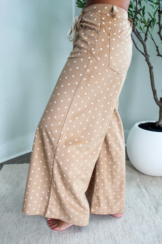Delphi Polka Dot Pants • Camel