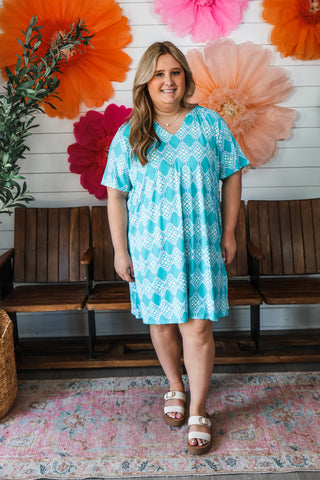 Pretty Pop Of Print • Turquoise - PLUS