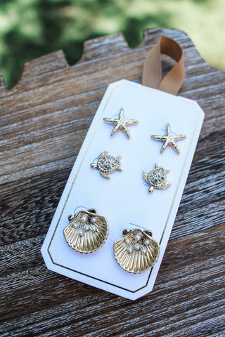 Seaside Paradise Earring Set • Gold
