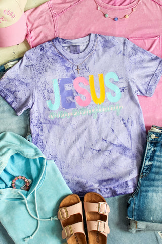 Jesus Over Everything Graphic Tee • Amethyst