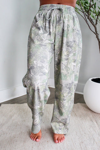 Woodland Camo Barrel Pants • Olive Mix